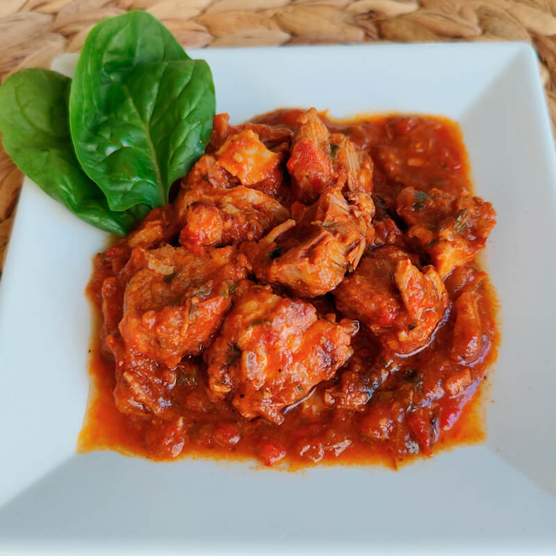 Meat with Tomato - Abanico Restaurant Estepona Meat with Tomato - Abanico Restaurant Estepona