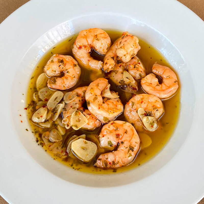 Prawns in Pil Pil Sauce - Abanico Restaurant Estepona Prawns in Pil Pil Sauce - Abanico Restaurant Estepona