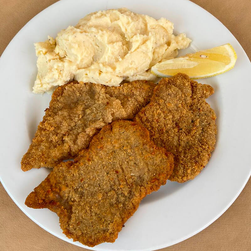 Veal Milanese - Abanico Restaurant Estepona Veal Milanese - Abanico Restaurant Estepona