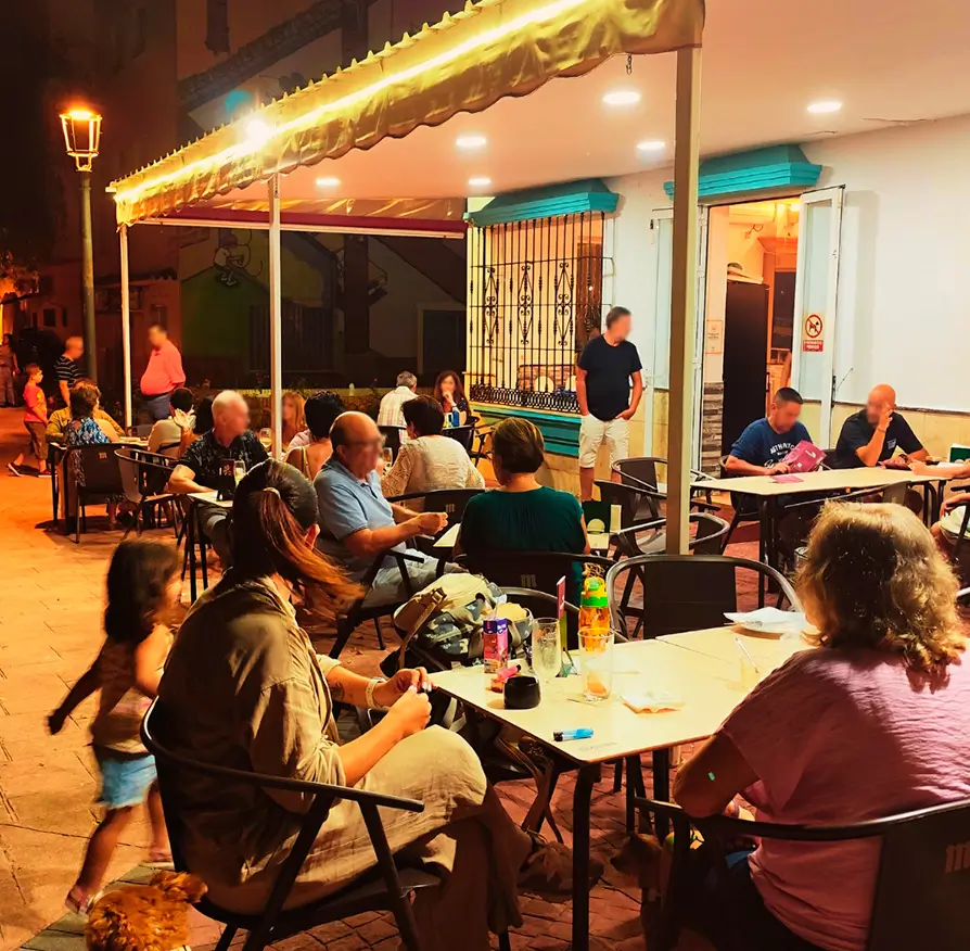 Terraza del Restaurante Abanico en Estepona